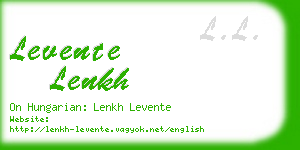 levente lenkh business card